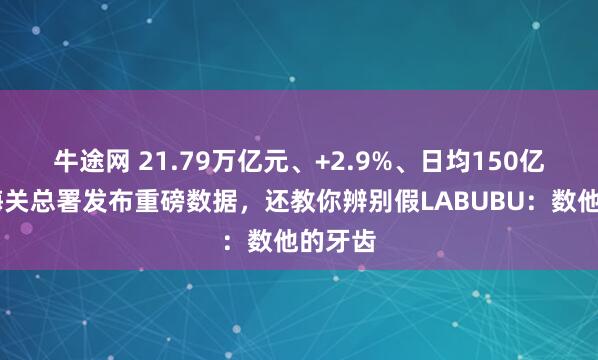 牛途网 21.79万亿元、+2.9%、日均150亿……海关总署发布重磅数据，还教你辨别假LABUBU：数他的牙齿
